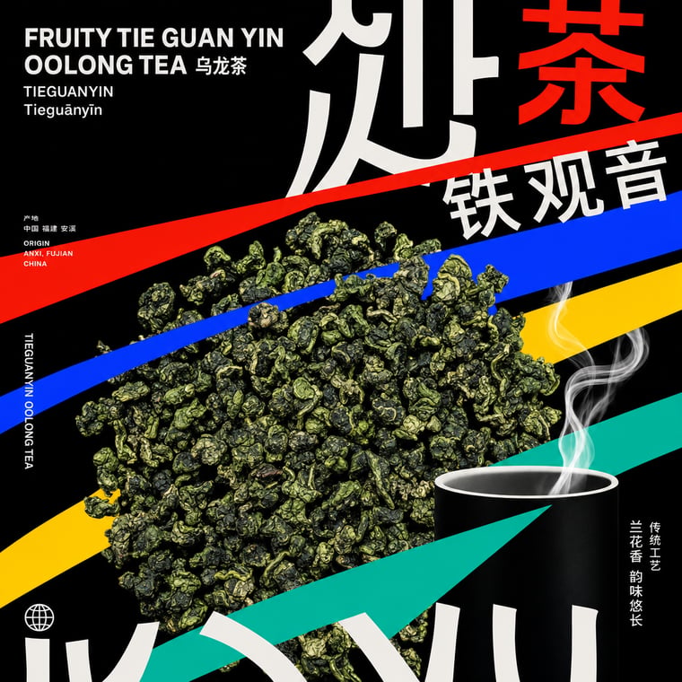 The design — Fruity Tie Guan Yin